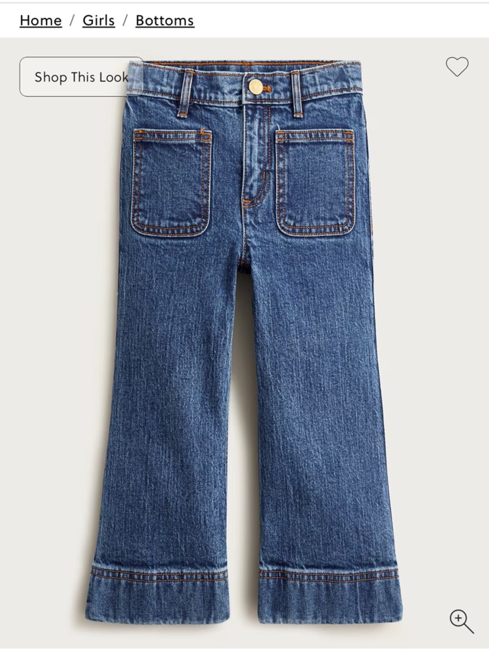 J.Crew Girls' Sailor stretch denim trouser jean 5